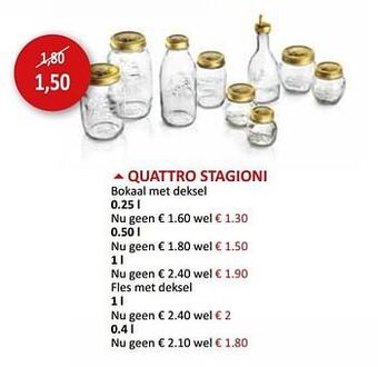 Quattro stagioni bokaal met deksel