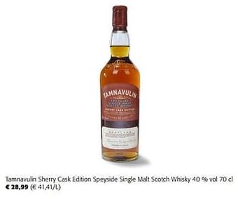 Colruyt Tamnavulin sherry cask edition speyside single malt scotch whisky aanbieding