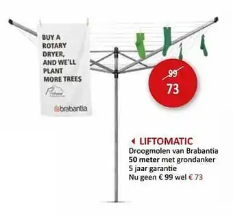 Liftomatic droogmolen van brabantia