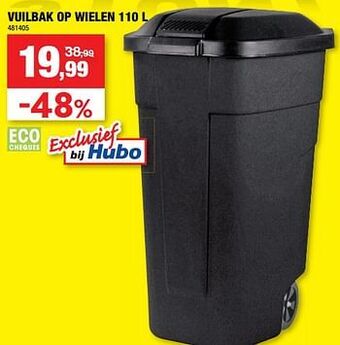 Hubo Vuilbak op wielen aanbieding