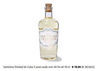 Colruyt Santisima trinidad de cuba 3 years oude rum aanbieding