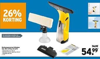 GAMMA Kärcher ruitenwasserset window vac wv 2 plus n 3,7v aanbieding