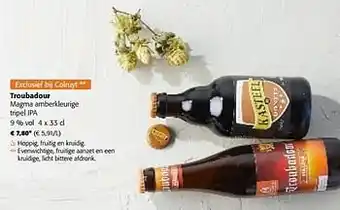 Colruyt Troubadour magma amberkleurige tripel ipa aanbieding
