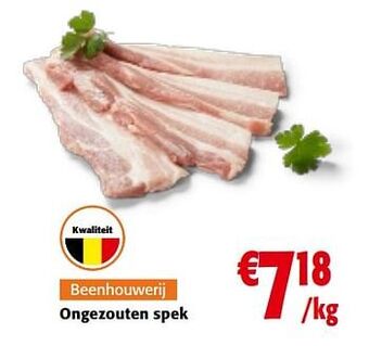 Colruyt Ongezouten spek aanbieding