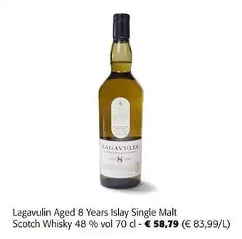 Colruyt Lagavulin aged 8 years islay single malt scotch whisky aanbieding