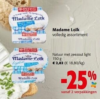 Colruyt Madame loïk natuur met zeezout light aanbieding