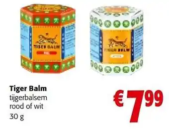 Colruyt Tiger balm tijgerbalsem rood of wit aanbieding