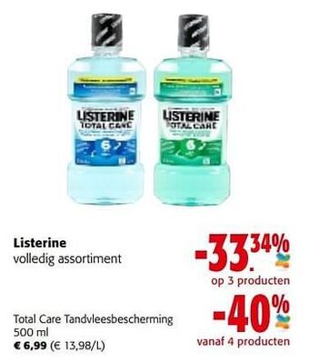 Colruyt Listerine total care tandvleesbescherming aanbieding