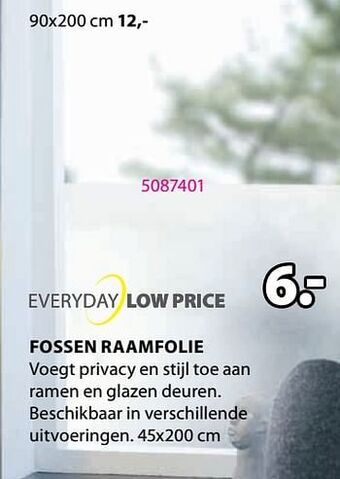 Jysk Fossen raamfolie aanbieding
