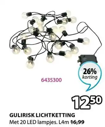 Jysk Gulirisk lichtketting aanbieding