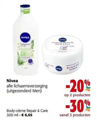 Colruyt Nivea body crème repair + care aanbieding