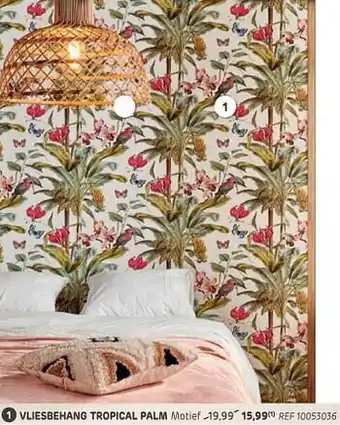 Brico Vliesbehang tropical palm aanbieding