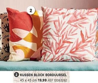 Brico Kussen block borduursel aanbieding