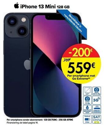 Carrefour Apple iphone 13 mini 128 gb aanbieding