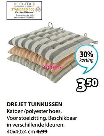 Jysk Drejet tuinkussen aanbieding