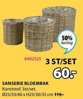 Jysk Sansebie bloembak aanbieding