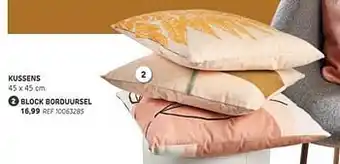 Brico Kussens block borduursel aanbieding