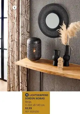 Lichtdempend gordijn nomad