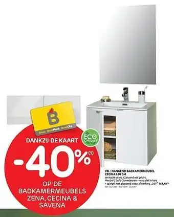Brico Hangend badkamermeubel cecina aanbieding