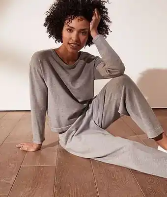 Tricot pull, om te knopen - L - GEMÊLEERD GRIJS - Etam