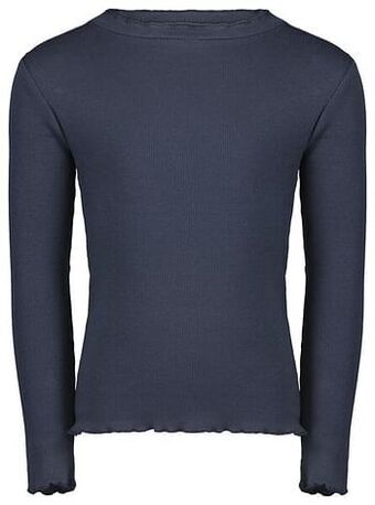 HEMA Kinder T-shirt Rib Donkerblauw (donkerblauw)