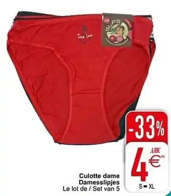 Culotte dame damesslipjes