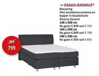 Weba Osaka-rasmus boxspring aanbieding