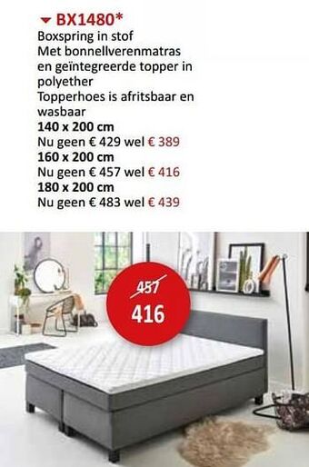 Bx1480 boxspring in stof