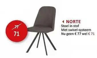 Weba Norte stoel in stof aanbieding