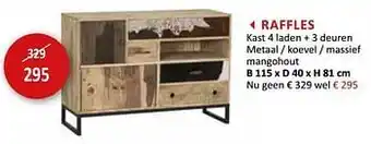 Weba Raffles kast 4 laden + 3 deuren aanbieding