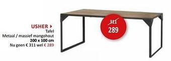 Weba Usher tafel aanbieding