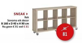 Weba Sneak rek aanbieding
