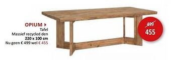 Weba Opium tafel aanbieding