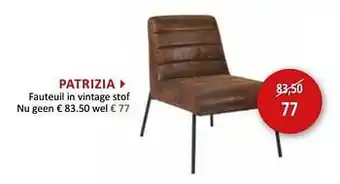 Patrizia fauteuil in vintage stof