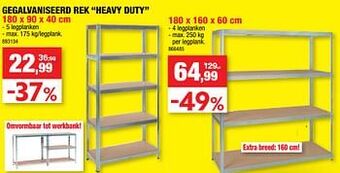 Hubo Gegalvaniseerd rek heavy duty aanbieding