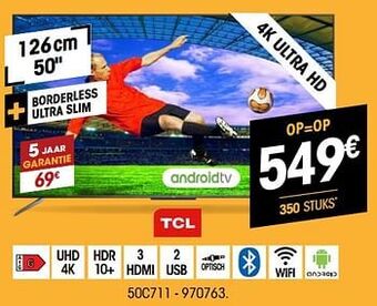 Electro Depot Tcl 4k ultra hd 50c711 aanbieding