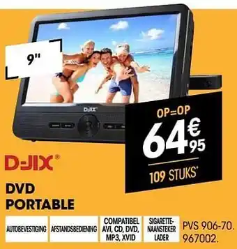 D-jix dvd portable pvs 906-70
