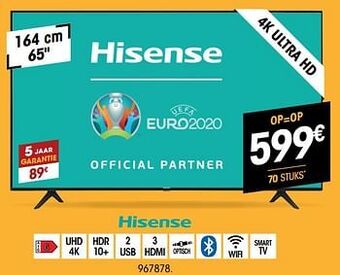 Electro Depot Hisense 4k ultra hd aanbieding