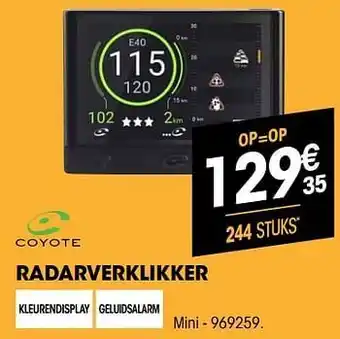 Electro Depot Coyote radarverklikker mini aanbieding