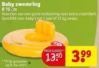 Kruidvat Baby zwemring aanbieding