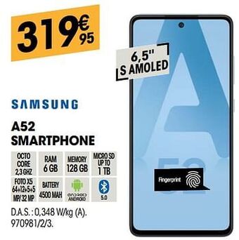 Electro Depot Samsung a52 smartphone aanbieding