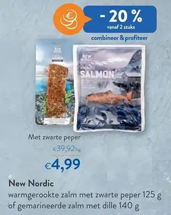 OKay New nordic warmgerookte zalm met zwarte peper aanbieding
