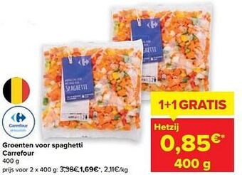 Carrefour Groenten voor spaghetti carrefour aanbieding