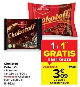 Carrefour Chokotoff puur aanbieding