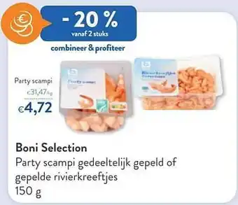 Boni selection party scampi
