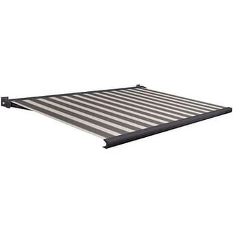 Brico Domasol zonnetent elektrisch ’Factor 20-A’ zwart/wit smalle strepen 400 x 300 cm aanbieding