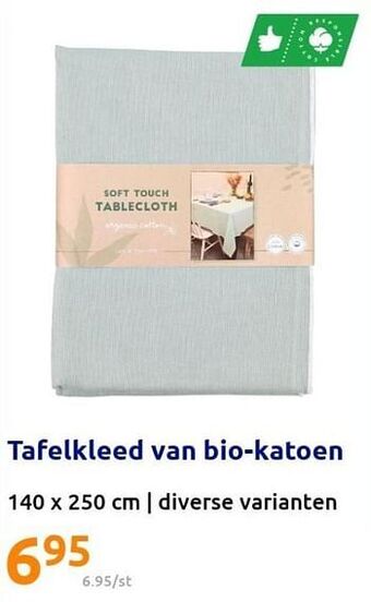 Action Tafelkleed van bio-katoen aanbieding