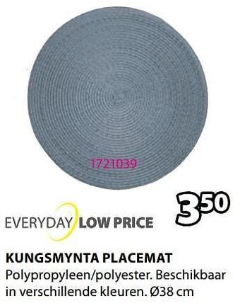 Jysk Kungsmynta placemat aanbieding