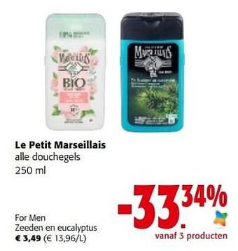 Colruyt Le petit marseillais for men zeeden en eucalyptus aanbieding