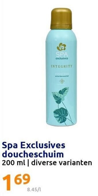 Action Spa exclusives doucheschuim aanbieding